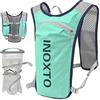 IX INOXTO INOXTO Zaino da corsa per idratazione, leggero e isolante, con sacca da 1,5 l, per escursionismo, trail, corsa, ciclismo, corsa, maratona, per donne, uomini, bambini, colore: verde chiaro