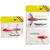 YobiLife Topwater Crawler - Esche da pesca a mosca con amo 2/0, esche morbide realistiche per persico, rosso 5