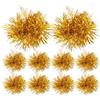NAMOARLY Pom Pom Cheerleader da Polso in Plastica Morbida Oro 12 Pezzi per Cheerleading e Performance Bambina in Asilo