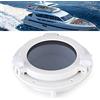 Asixxsix Finestra Ad oblò, Finestra Marina Rotonda da 215 Mm ABS Anti Invecchiamento Anti UV Facile Installazione a per Barca con Vetro Temperato da 4 Mm Acciaio Inossidabile 316 per Yacht RV Sky