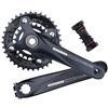 LHHL 170mm Integrate Cave MTB Guarnitura Doppio Ingranaggio Guarnitura con BB 22-36T 24-38T Ingranaggio Lega di Alluminio(22-36T)