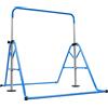 Cuisaincraty Barra da ginnastica per bambini pieghevole 3-8 anni, barra di trazione per bambini 40 kg, dinamica, attrezzatura sportiva per casa esterna, altezza regolabile 115-155 cm, base antiscivolo, sicurezza