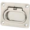 XUXHOU Maniglia per Portellone per Barche, Maniglia per Portello in Acciaio Inossidabile 304 76 X 57mm, Anello Caricato a Molla, Finitura Lucida, per Portellone Cabina Yacht, Accesso al Pavimento,