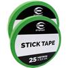 ETISPORT 2 Nastri Antiscivolo Verdi 25 m x 2,5 cm. Grip Professionale per bastoni da Hockey su rotelle, Hockey su Ghiaccio, Golf, Racchette. Cotone/Poliestere con Adesivo in Gomma Naturale.