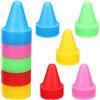 SOESFOUFU Coni per Allenamento Sportivo Colore Casuale 50 Pezzi in Plastico Compatto Posizionamento Stabile per Pattinaggio su Rotelle e Uso in Aula