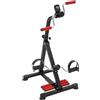 AHSSBSA Cyclette per bicicletta, regolabile in altezza, 36 x 38 x 93 cm, rullo massaggiante, display LCD per tempo, resistenza regolabile, conteggio calorie, pedali ergonomici, ideale per riabilitazione