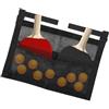 Marchfunny Borsa portaoggetti in rete per racchette da ping pong e palline da appendere con design trasparente ventilato nero 40 x 26,5 cm