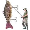 Generico Esche per la pesca in acqua, esche di trote per la pesca sul lago | Esca da nuoto di trota multi -articolata | Esche realistiche di bassi di nuoto duro, placcaggio in acqua salata, crank d'acqua per