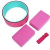 Hapivida Set Yoga Fitness, Ruota Blocco Cinghia Stretching per Schiena Esercizi Fisici 4 Pezzi per Allenamento Stretching Palestra Casa