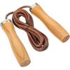 Vaguelly Corda per Saltare in Pelle di Bovino e Manico Ergonomico in Legno, Attrezzatura Fitness Portatile per Esercizi e Allenamento Fisico