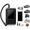 YOOMUR Pompa ad aria elettrica, pompa elettrica per bicicletta, 130 psi, mini pompa per bicicletta con manometro digitale, per mountain bike, bici da corsa, motocross ed e-bike