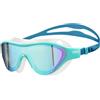 ARENA The One - Maschera da nuoto unisex per adulti e fitness, occhialini da nuoto per uomini e donne, lenti a specchio in policarbonato, blu/blu Cosmo/acqua