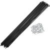 RATCHROLL 38 Pezzi Raggi Bici 14G 288mm Raggi Ruota Bicicletta Acciaio al Carbonio Nero