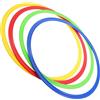 SOLUSTRE Cerchi da Allenamento Calcio Versatile e Portatile 4 Unitá in Plastica Pp Anelli Sportivi per Agilità e Coordinazione per Festa Calcio Decor
