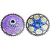 YATINGZHANG Ruota Libera 8 9 10 11 Cassetta MTB a 12 velocità 40/42/50T Pignone for Mountain Bike Arcobaleno Volano a Ruota Libera for Bicicletta(9S 42T Rainbow)