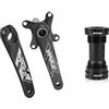 LHHL 170mm MTB Guarnitura Movimento Centrale Bicicletta Lega di Alluminio Braccio Pedivella con BSABB(Black)