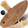 valuents Balance Board in legno - con angoli arrotondati - con rullo per l'allenamento Neuromuscular Response + Plus: supporto e palla