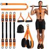 Ecofocet Set di Bande Elastiche Per Trazioni, Assistenza Pull Up 300 lbs Regolabile con Pedali Doppi e Maniglie, Elastici Fitness per Trazioni, Elastico per Trazioni Alla Sbarra per Allenamento a Casa
