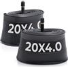 MetersGod 2 camere d'aria per fat bike di alta qualità, 20 x 4,0, compatibili con pneumatici elettrici da 20 x 4,0 a 4,5, con valvola Schrader da 32 mm, gomma butilica, utilizzati per mountain bike
