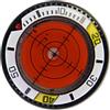 AMSLSIU I Golfisti divertono con Il marcatore per Palline da Golf a Doppia Faccia e la Cornice per Orologio alla Moda. Accessorio da Golf: livella a Bolla, Arancione Bianco, 3.6x3.6x0.7 cm