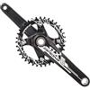 LHHL Mountain Bike 170mm MTB Set Pedivelle 32/34/36/38T Guarnitura Cava in Lega di Alluminio 8-12 velocità(Black,36T)