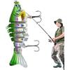 Generico Attizzazione da pesca al nuoto, esche da pesca per trota di bassi | Eschette di nuoto multi -giunti | Kit di spinnerbaits, crank d'acqua, esche per bassi di, placcaggio d'acqua salata per