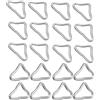 VILLFUL Anelli triangolari in acciaio inox 20 pezzi con fibbia a V per rifiniture hand-made e attrezzi per trampolino