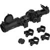 FOCUHUNTER Cannocchiale per Fucile 1-6X24 Mirini Secondo Piano focale SFP Completamente Multistrato Antiurto con Picatinny da 20 mm e Anelli a Coda di Rondine da 11 mm gratuiti