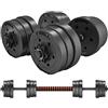 MNUvxzaewf Set di manubri, set pesi, attrezzatura da palestra, bilanciere regolabile, dispositivo allenamento for braccia a doppio uso, for domestico(15kg(7.5kg*2))