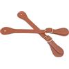 Cocoarm Coppia di Cinturini per Sperone in Pelle Nappa Sintetica Porta Sperone 22 Cm Lunghezza Regolabile Dettaglio Strass per Stivali da Cowgirl da Cowboy da Equitazione Uso Equestre (White)