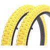 KHEbikes Kenda K-51 BMX - Set di pneumatici 20 x 2,25 pollici - circa 680 g - Copertoni - Profilo tacchettoni - Dirt, Pumptrack & Street - Giallo - 1 paio