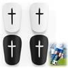 JRILUO 2 paia di mini parastinchi da calcio leggeri, assorbimento degli urti traspiranti, design ergonomico, comodo per bambini e adulti, allenamento competitivo, accessorio sportivo, 10 x 6 cm