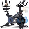 Wenoker Cyclette per uso domestico in palestra con display LCD, cyclette da interno silenziosa con app, resistenza magnetica 0-100%, bicicletta fitness per allenamento a casa, capacità di carico 158,8