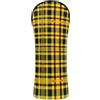 Zathe Copri golf in ecopelle giallo rosso nero tartan plaid driver