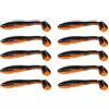 Pescasubito.com Heron Crime Shad 10Pz Nero Arancio 4.50Cm Pesca Spinning Spigola Luccio Perca Esca Artificiale