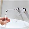 iVIGA Rubinetto per lavabo, girevole a 360°, rubinetto da incasso, in rame con perlatore M24 Neoperl, per risparmiare acqua, cromato