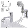 MINZHI Doccia per rubinetto lavandino, tubo telescopico da 3 metri + valvola deviatrice + kit accessori, Doccetta per lavandino, Doccetta per lavabo,Doccetta con tubo, adatto per soffioni doccia per lavabo