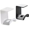 Aohyue 2 Pezzi Supporto da Parete per Cuffie Universale, Porta Cuffie Gaming per Cuffie, Gancio Autoadesivo per Cuffie, Adatto a Tutti I Tipi di Cuffie e Cuffie da Gioco, in Bianco e Nero