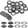 sourcing map Set di 20 occhielli con rondelle, 20 mm, kit di occhielli in metallo per tende in tessuto, teloni, borsa da cintura in pelle, fai da te, canna di fucile