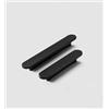 SYZOW 6 pezzi maniglia oro 96mm mobilia da cucina maniglia in ottone spazzolato maniglia in lega di zinco oro (Nero, Distanza dei Fori:64mm)