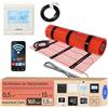 Warmcoin Riscaldamento a pavimento elettrico completo 160 W/m² - Tappetino riscaldante autoadesivo per piastrelle, laminato, vinile e parquet - 1,5 m² (0,5 x 3 m) - Incl. termostato Wi-Fi W51 bianco