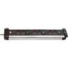 BRENNENSTUHL Ciabatta Multipresa Elettrica Premium-Alu-Line Technik, Design Robusto in Alluminio con 6 Prese Commutabili, Ciabatta Salvaspazio per Casa e Ufficio, Cavo da 3m