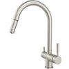 Shurity 411 Rubinetto da cucina con Doccetta estraibile - 4 vie (Nickel Spazzolato)