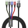 Baseus Cavo Baseus CA1T4-B01 (USB - Lightning, Micro USB, USB type C; 1.2m; nero) [CA1T4-B01]