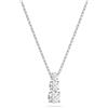 Swarovski Pendente Attract Trilogy, Taglio Round, Bianco, Placcato rodio