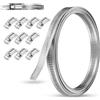 VINATO 6M Fascette Metalliche, Regolabili Fascette Stringitubo Set in Acciaio Inox, con 12 Pezzi Morsetti Tubo, per Tubi dell'Acqua, Giardinaggio, Automobilistico, Domestici