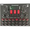 YIZITU Interfacce sonore professionali per studio e live streaming con basso rumore ad alta fedeltà effetti sonori incorporati in riverberi effetti vocali scheda per la trasmissione in diretta