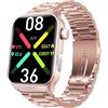 findtime Orologio connesso per anziani con rilevamento di caduta e chiamata di emergenza per autonomia e serenità, Rosa AC, Bracciale