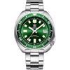 watchdives Steeldive Orologio da uomo automatico 1970 SD1970, orologio da polso NH35, movimento 200 m, Verde / con logo / 3 sinistra