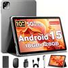 MENTUME Tablet 10 Pollici, Tablet Android 15 con Cover, Mouse & Tastiera, Octa-Core, 18 GB RAM + 128 GB ROM+ 1 TB TF, Display IPS HD 1280x800, Fotocamera Doppia, 6000 mAh, WiFi 6, Widevine L1, GPS (Nero)